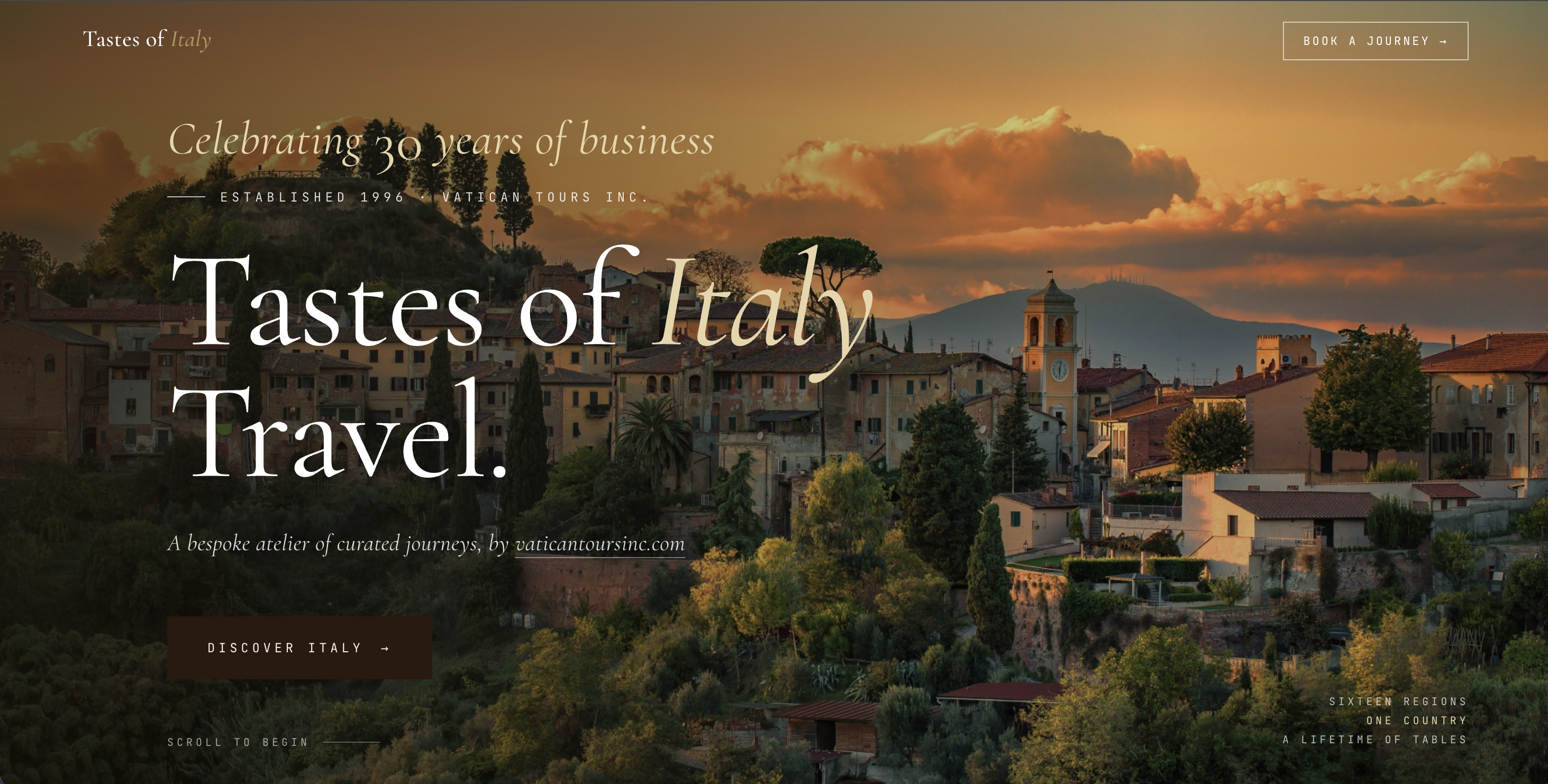 Tastes of Italy Travel site
