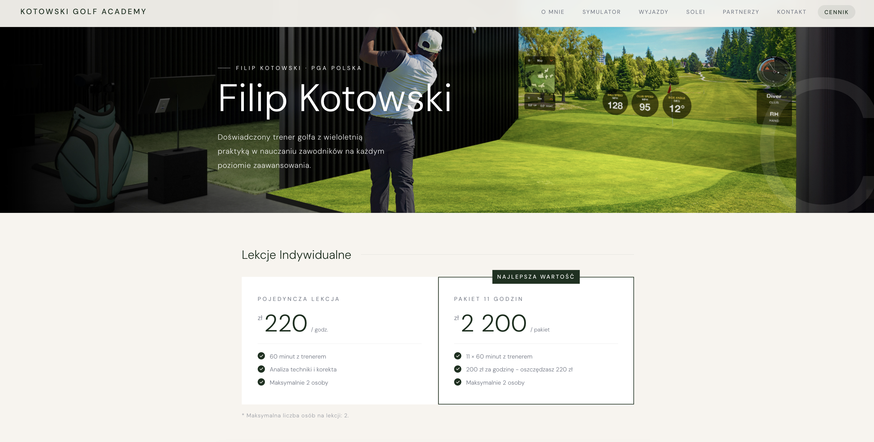 Kotowski Golf Academy site